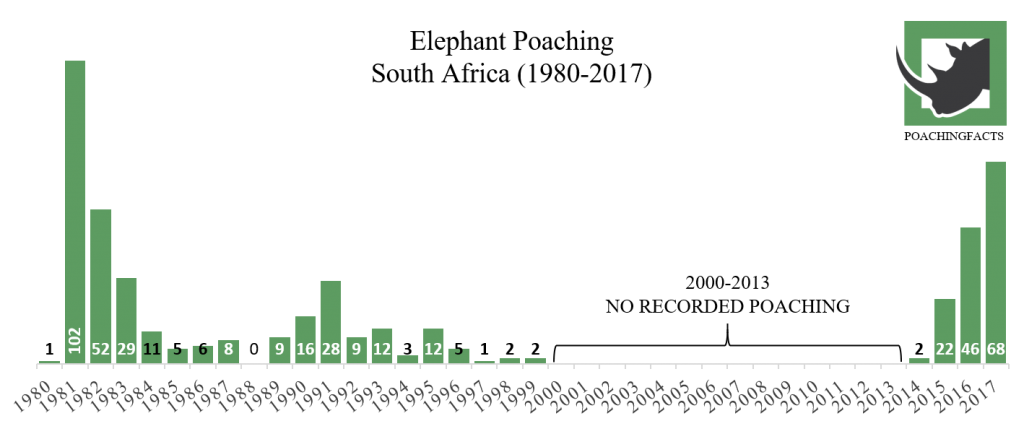 Elephant Poaching 1980-2017 - South Africa - PoachingFacts