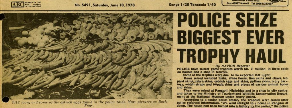 Police Seize Biggest Ever Trophy Haul - Nation (Kenya) Paper Clipping